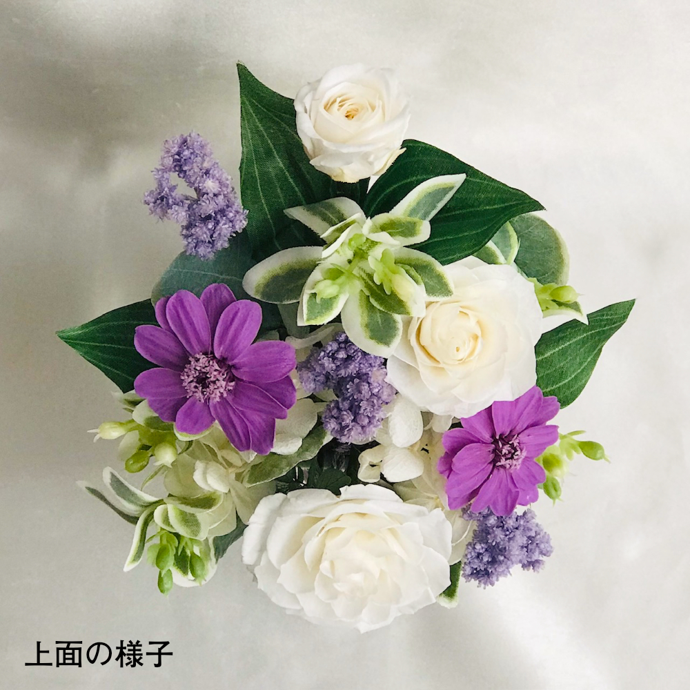 【お仏壇用の枯れない仏花】プリザーブドフラワー 送料無料 枯れない花 お仏壇 お供え花 お彼岸 仏壇飾り 小さめ バラ 花瓶 プレゼント インテリア 造花 ギフト - 画像 (5)