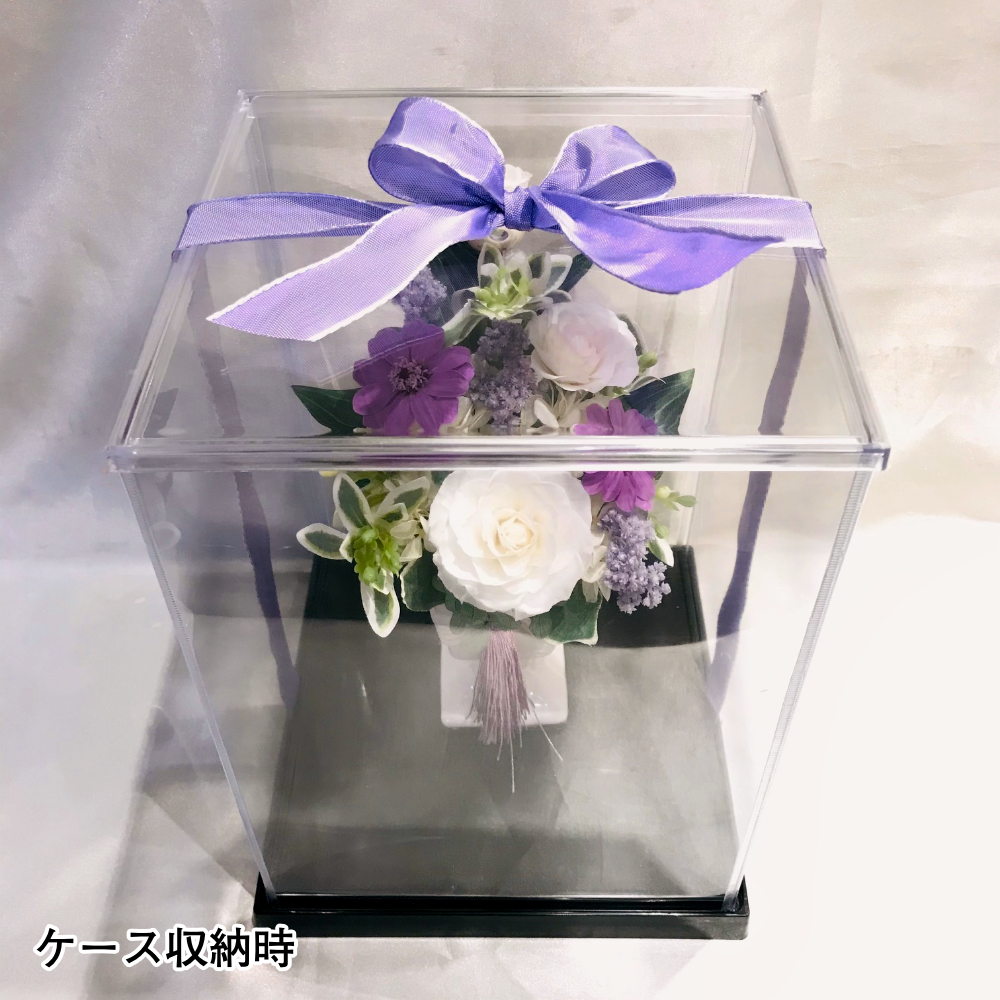【お仏壇用の枯れない仏花】プリザーブドフラワー 送料無料 枯れない花 お仏壇 お供え花 お彼岸 仏壇飾り 小さめ バラ 花瓶 プレゼント インテリア 造花 ギフト - 画像 (7)