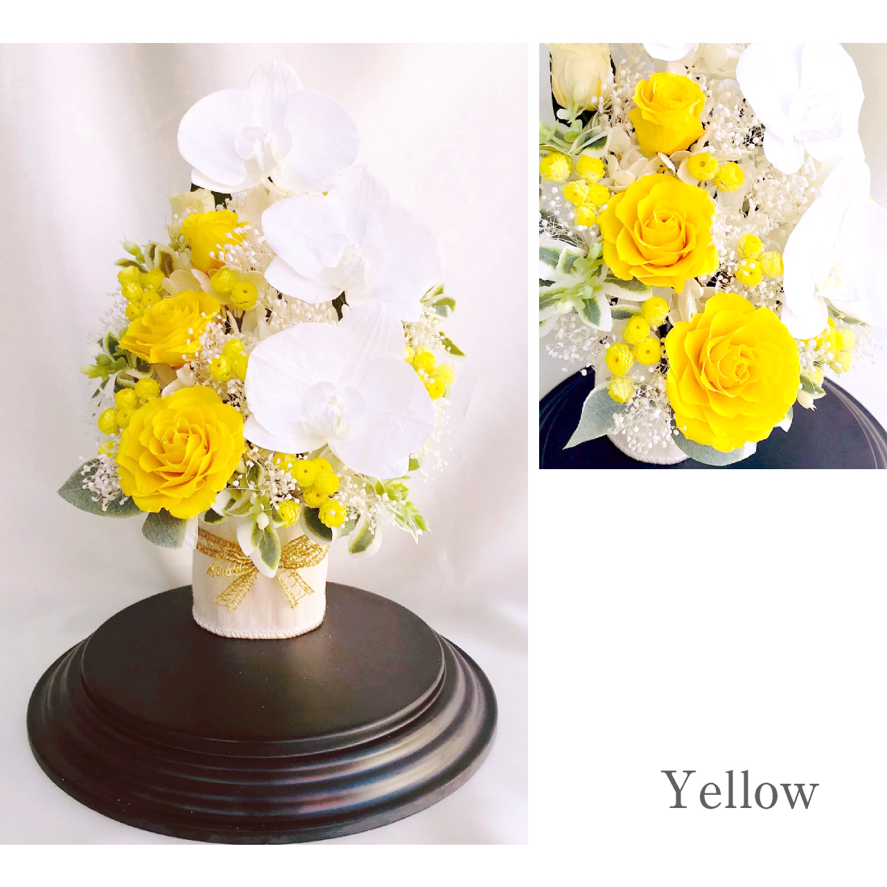 プリザーブドフラワー 送料無料 お祝い 誕生日 枯れない花 胡蝶蘭 バラ 結婚 出産 敬老の日 プレゼント インテリア 造花 ギフト - 画像 (10)