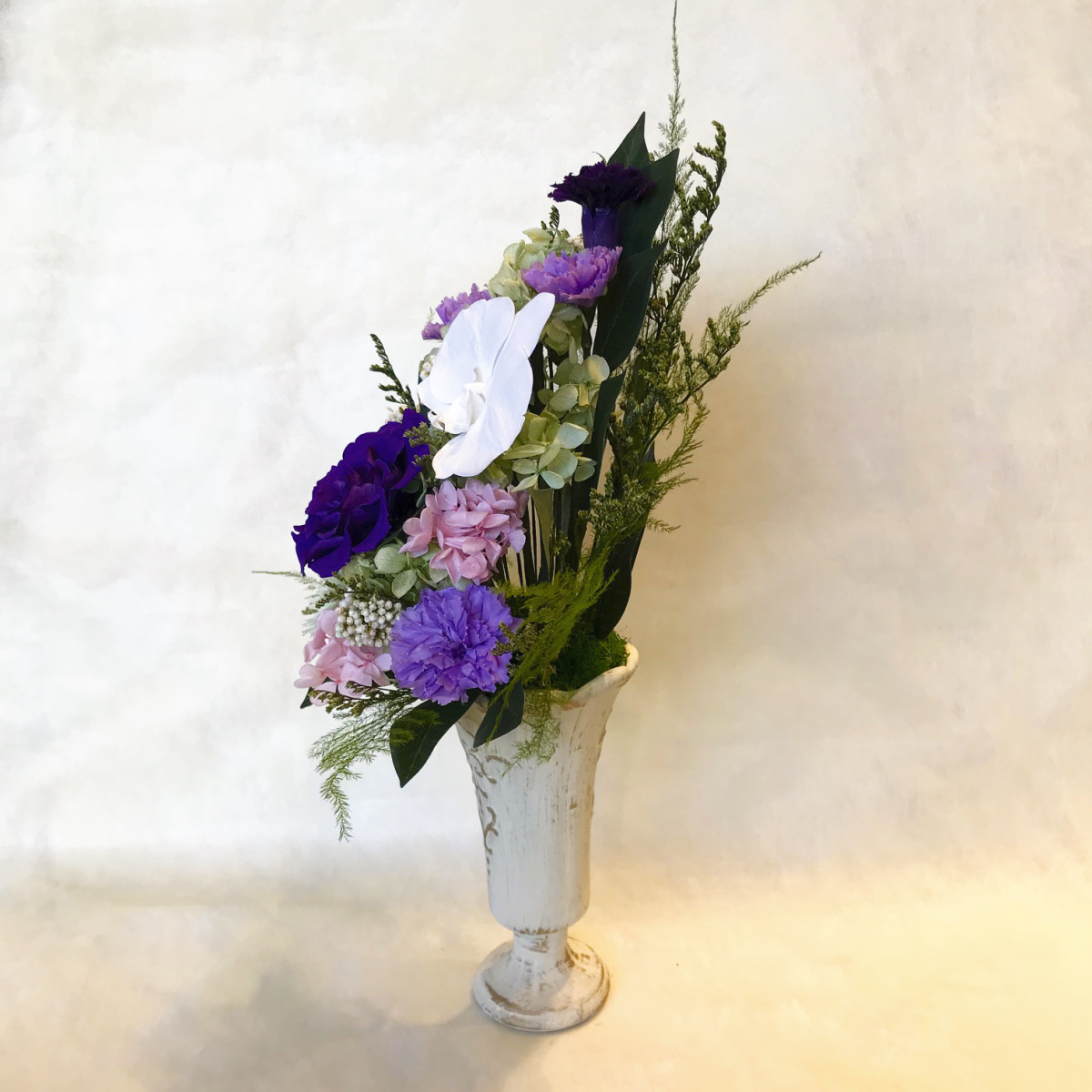 仏花 プリザーブドフラワー 送料無料 枯れない花 お仏壇 お供え花 お彼岸 仏壇飾り 花器付き 胡蝶蘭 バラ 菊 カーネーション プレゼント インテリア 造花 ギフト - 画像 (7)