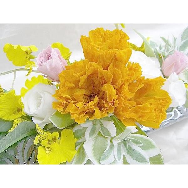 仏花 プリザーブドフラワー 送料無料 枯れない花 お仏壇 お供え花 お彼岸 仏壇飾り 雫トルコキキョウとバラ 横置き プレゼント インテリア 造花 ギフト - 画像 (3)