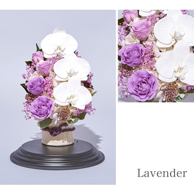 プリザーブドフラワー 送料無料 お祝い 誕生日 枯れない花 胡蝶蘭 バラ 結婚 出産 敬老の日 プレゼント インテリア 造花 ギフト - 画像 (6)