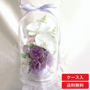 仏花 プリザーブドフラワー 送料無料 枯れない花 お仏壇 お供え花 お彼岸 仏壇飾り フラワードーム 胡蝶蘭 カーネーション プレゼント インテリア 造花 ギフト