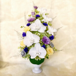 仏花 プリザーブドフラワー 送料無料 枯れない花 お仏壇 お供え花 お彼岸 仏壇飾り 花瓶付き 胡蝶蘭 紫陽花 カーネーション 大きめ インテリア 造花 ギフト