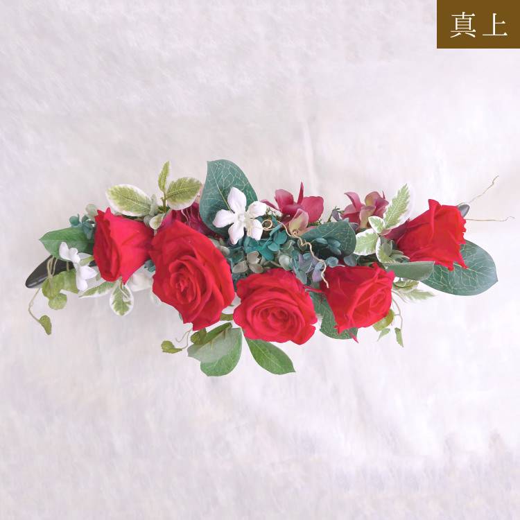 【お祝い用に枯れない花のインテリア】薔薇と紫陽花のプリザーブドフラワー - 画像 (4)