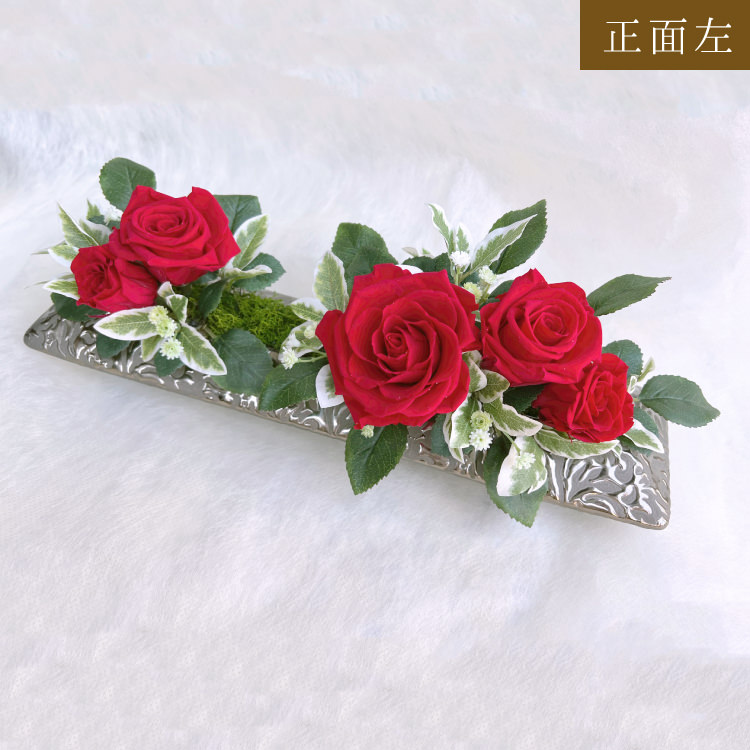 【お祝い用に枯れない花のインテリア】薔薇と紫陽花のプリザーブドフラワー - 画像 (6)