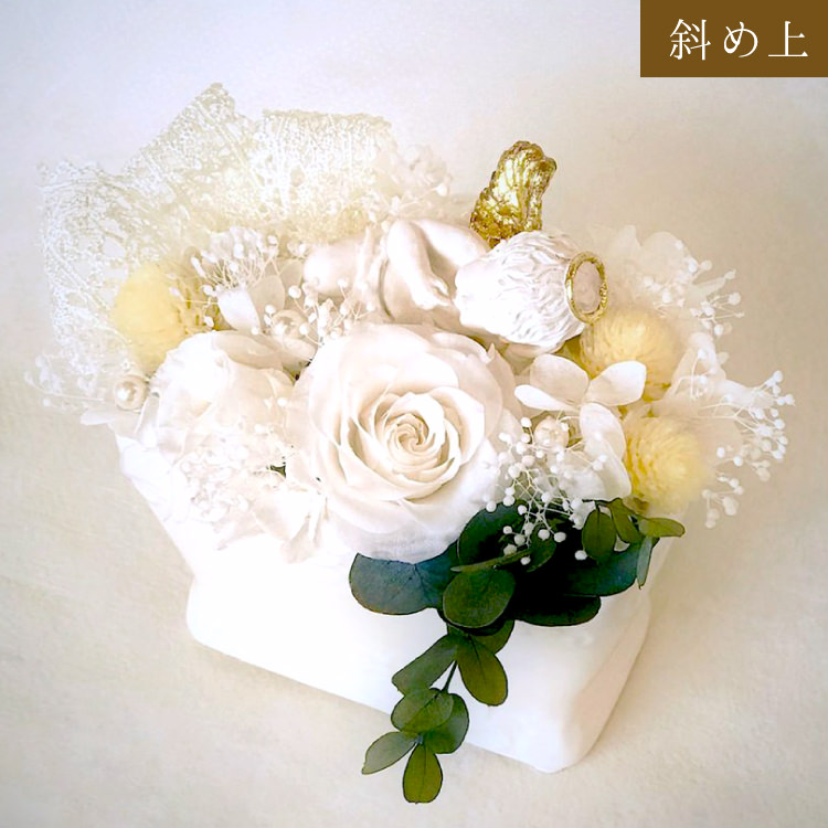 プリザーブドフラワー 送料無料 お祝い 誕生日 枯れない花 エンジェルブーケ 枯れない花束 天使 プレゼント インテリア 造花 ギフト - 画像 (5)