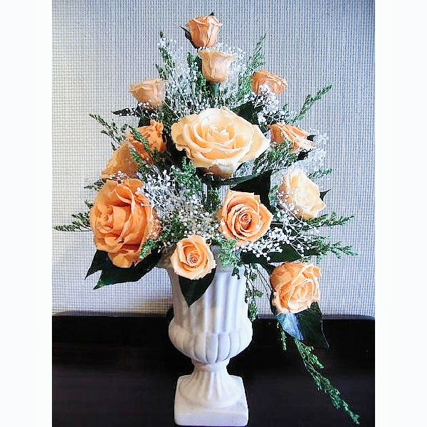 【お祝いに枯れない花】豪華なバラのプリザーブドフラワー全2色の造花インテリア - 画像 (9)